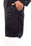 Karvaan Sequence Work Cotton Black Kurta
