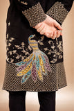 Karvaan Cotton Blend Ethnic Peacock Embroidery Long Kurta