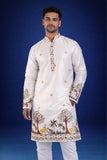 Karvaan Cotton Silk Ethnic Embroidery Daman Work Kurta