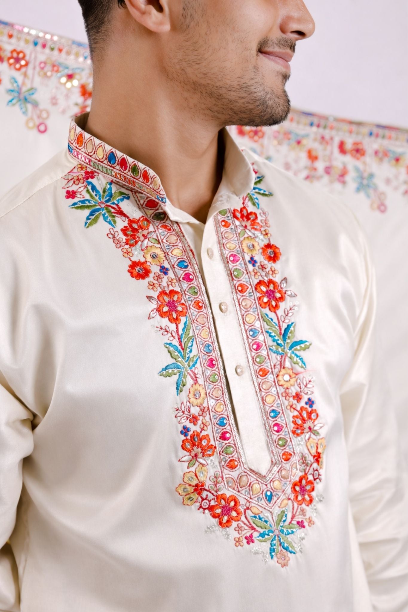 Karvaan Soft Silk Embroidery Kurta with Pant & Dupatta